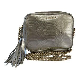 Victoria's Secret Fashion Show Animal Print Silver Gold Crossbody Bag
